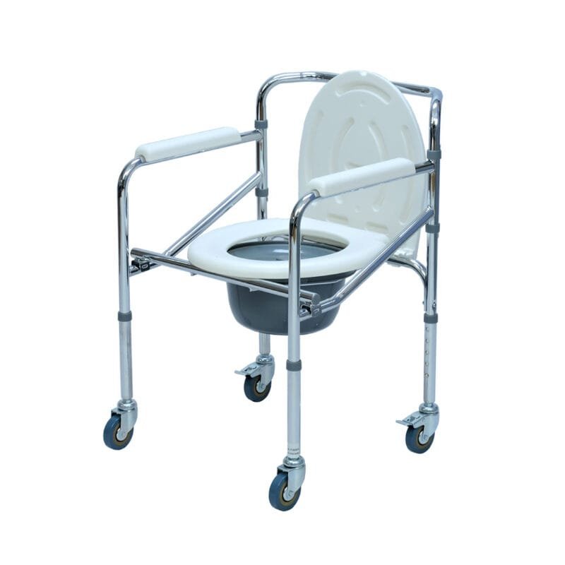 Silla Sanitaria Con Ruedas Cromado