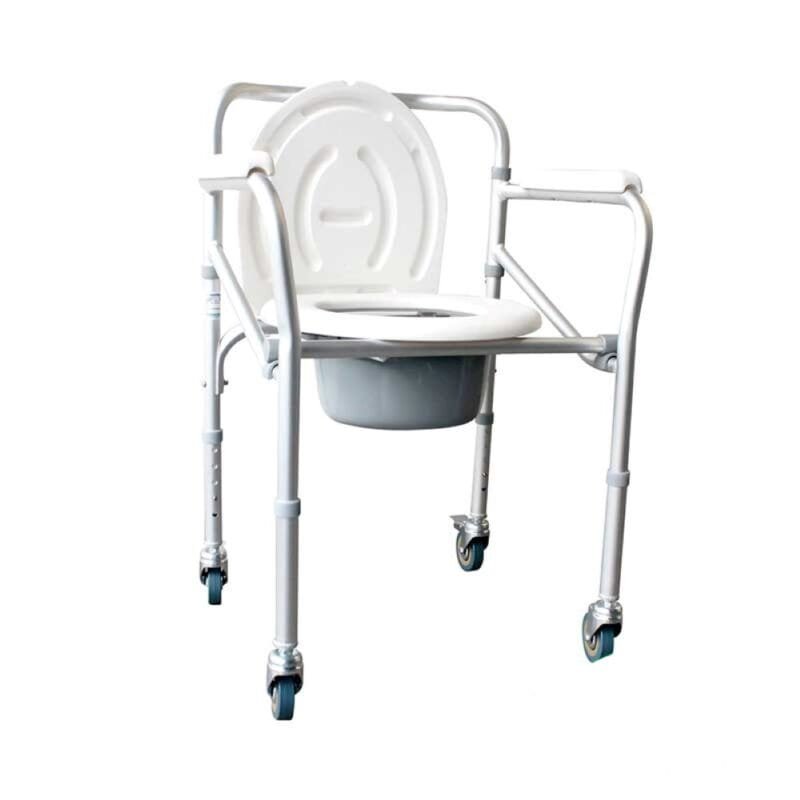Silla Sanitaria en Aluminio con Rodachines