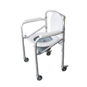 Silla Sanitaria en Aluminio con Rodachines