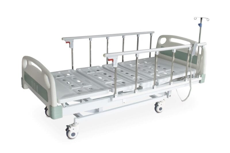 Cama Eléctrica 4 Movimientos Con Barandas En Aluminio
