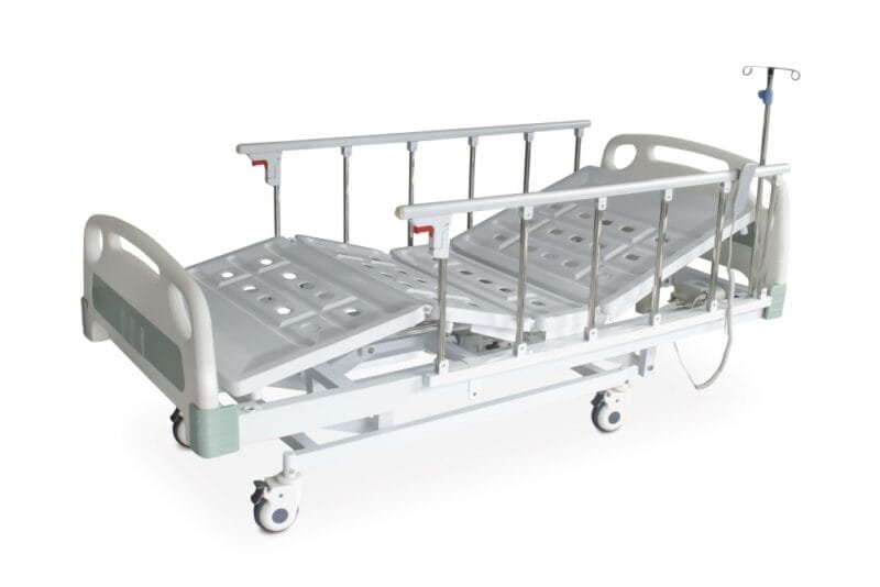 Cama Eléctrica 4 Movimientos Con Barandas En Aluminio