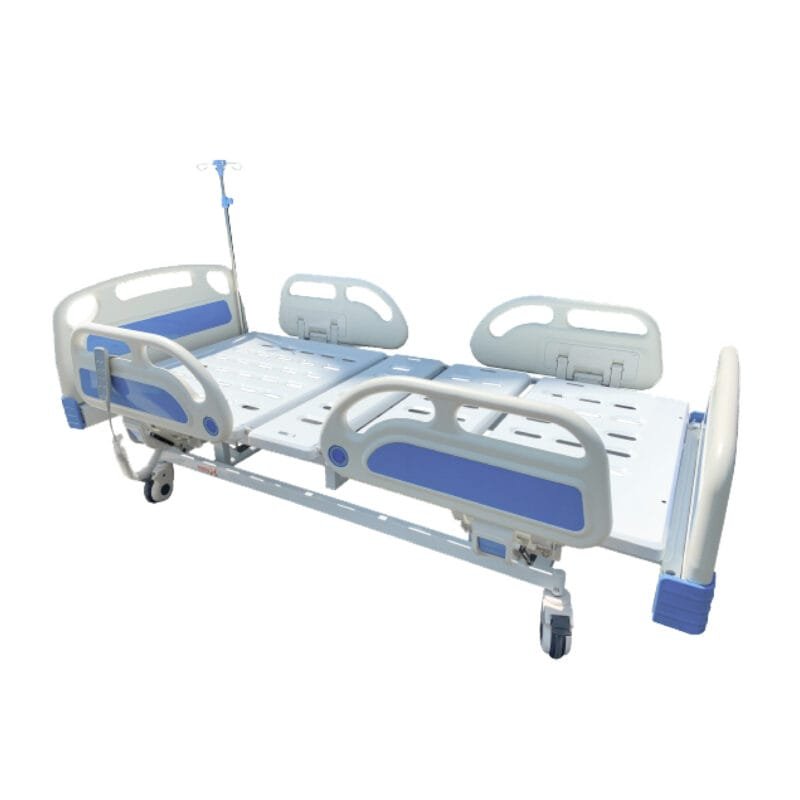 Cama Hospitalaria Eléctrica 3 Funciones Con Barandas En ABS