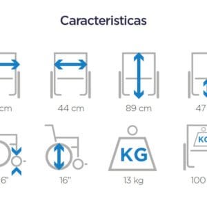 Silla De Ruedas En Aluminio Espaldar Abatible
