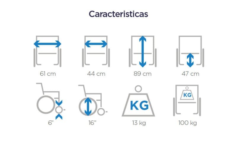Silla De Ruedas En Aluminio Espaldar Abatible