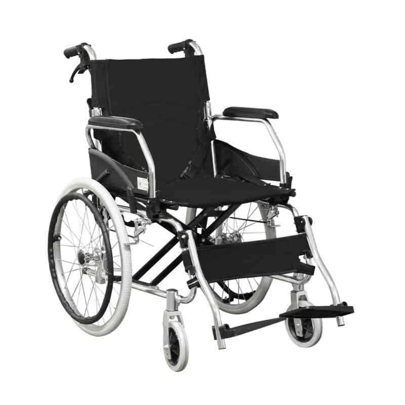 Silla De Ruedas En Aluminio Espaldar Abatible