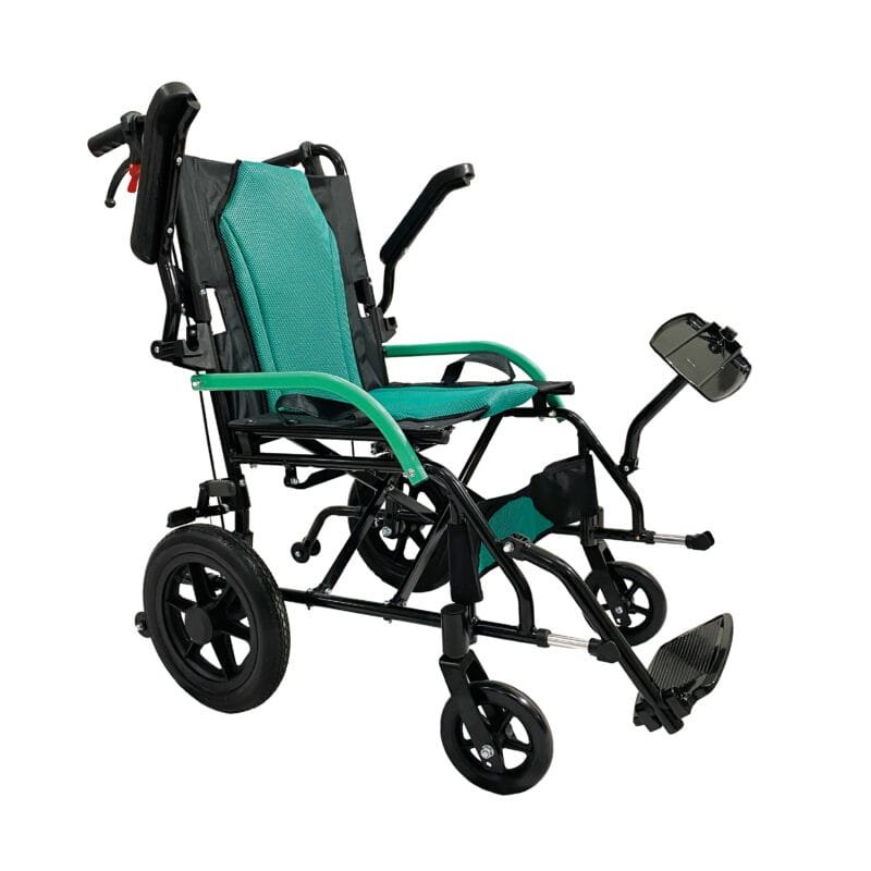 Silla de Ruedas de Transporte Reposa brazos y pies abatibles