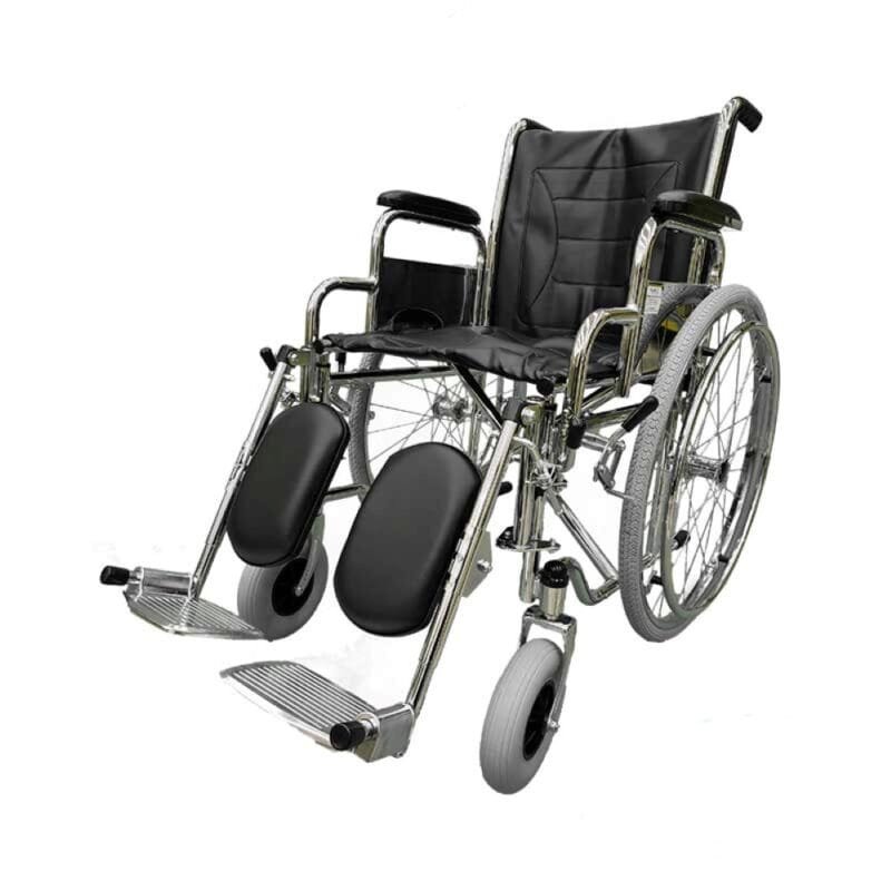 Silla de Ruedas En Acero Con Apoya Pies Elevables