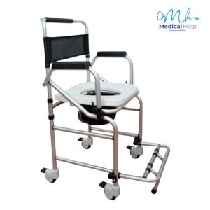Silla Sanitaria en aluminio con Ruedas