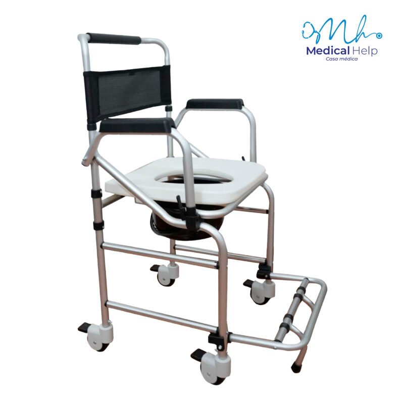 Silla Sanitaria en aluminio con Ruedas