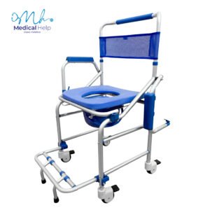 Silla Sanitaria en aluminio con Ruedas