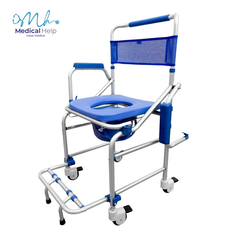 Silla Sanitaria en aluminio con Ruedas